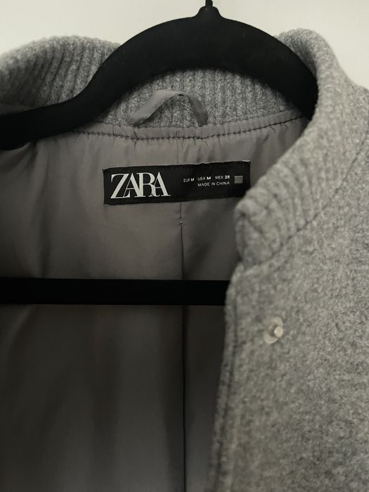 Бомбер zara / куртка-бомбер/сірий бомбер М