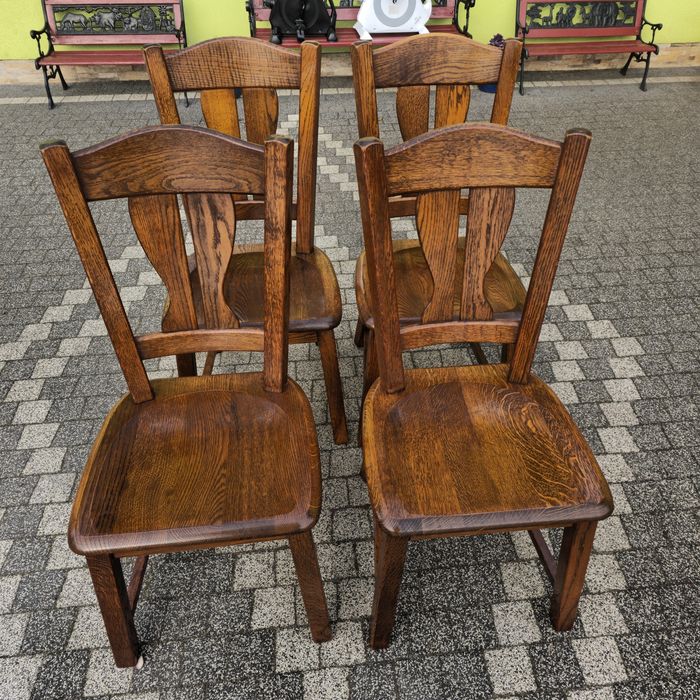 Krzesła dębowe masywne