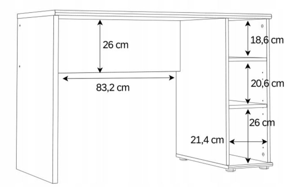 Jak nowe Biurko Niko Forte 110cm dąb sonoma