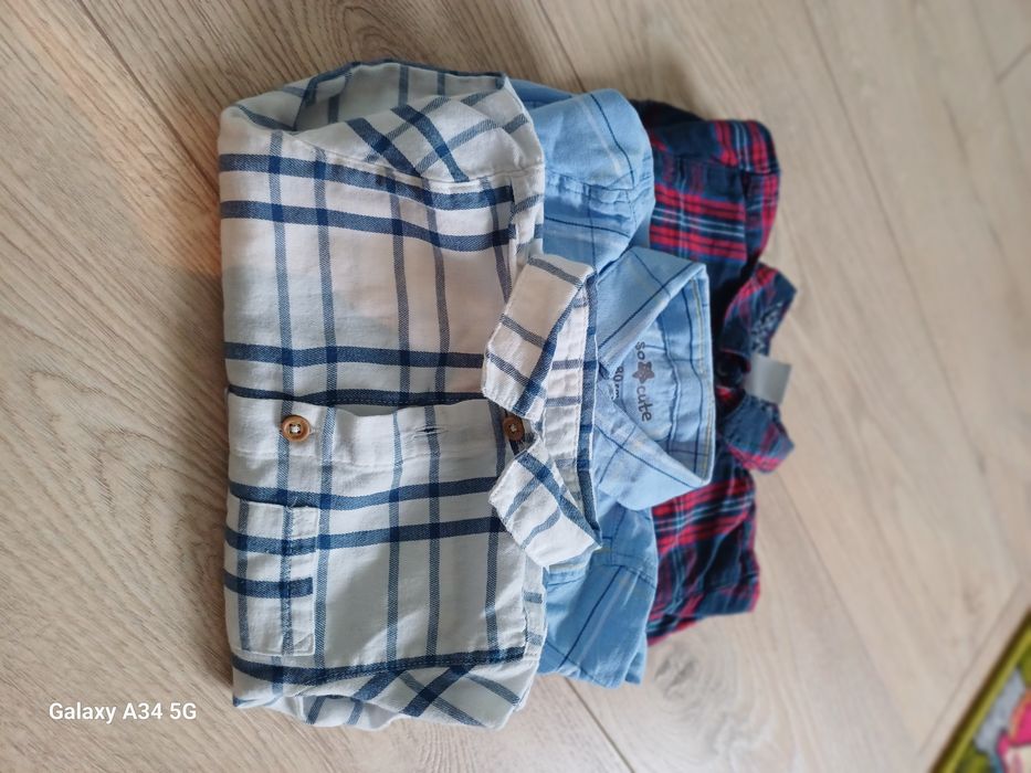 Koszule chłopięce 3 szt. Rozmiar 86