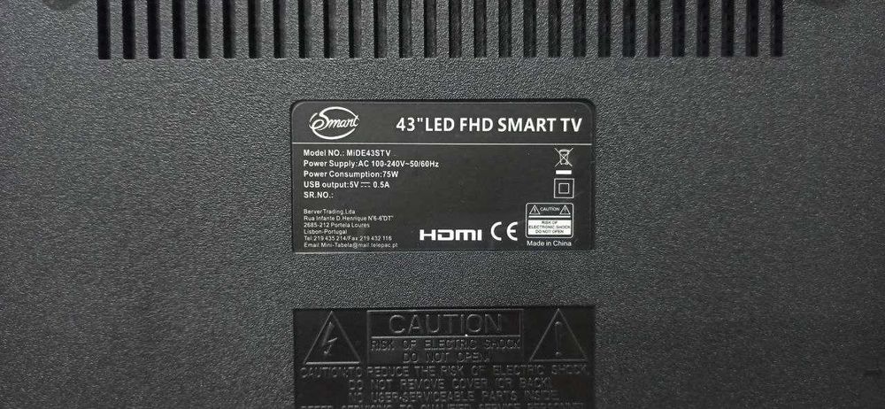 Televisor LED de 43” Full HD Smart TV
