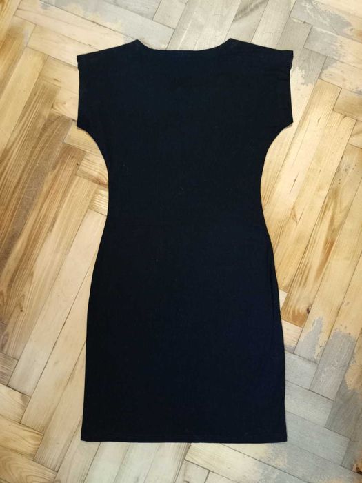 Маленькое чёрное платье, трикотажное, черное, стрейч