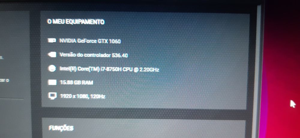 PC game portátil hp120Hz