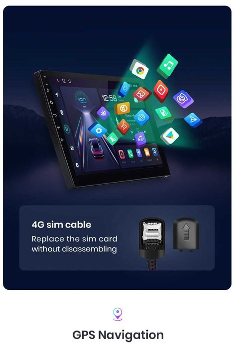 Rádio Android Porsche Cayenne 2002-10 Carplay 4/64GB 4G 8-core NOVO