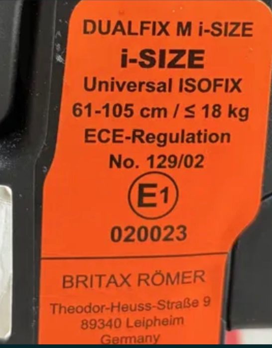 Cadeira auto DUALFIX M i-SIZE - Britax Romer Storm Grey