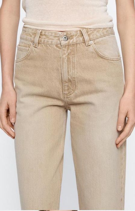 бежеві джинси straight weight Massimo Dutti