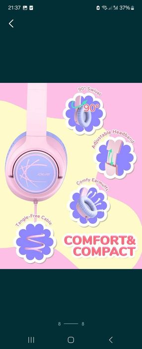 Дитячі навушники для дітей iClever 2, в наборі 2 шт