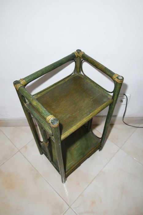 Estante Bambu Rattan Verde