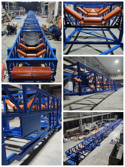 Ленточный транспортер, конвейер для зерна, песка, щебня, баржи, склады