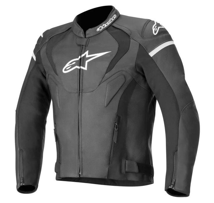 Мотокуртка шкіряна Alpinestars Jaws 3 чорна