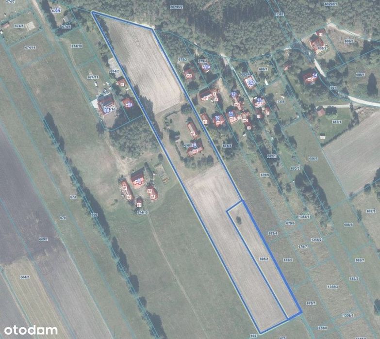 zabudowa mieszkaniowa pod lasem i zagrodowa
