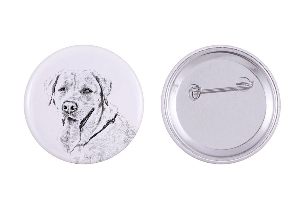 Labrador Retriever I przypinka z psem duża Art-Dog