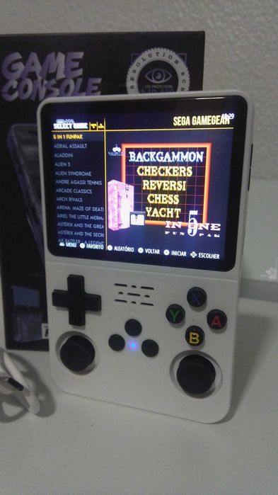 Consola Portátil Retrô R36S - Branco - Nova!!
