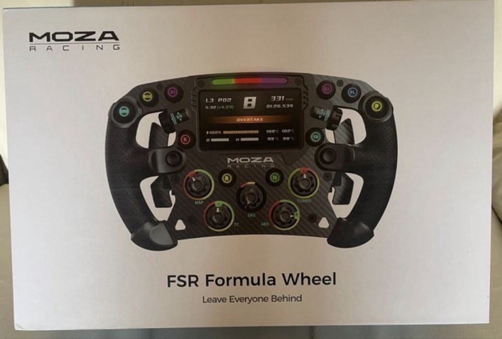 MOZA FSR Formula Wheel – Carbono Real – Ecrã 4.3” – NOVO