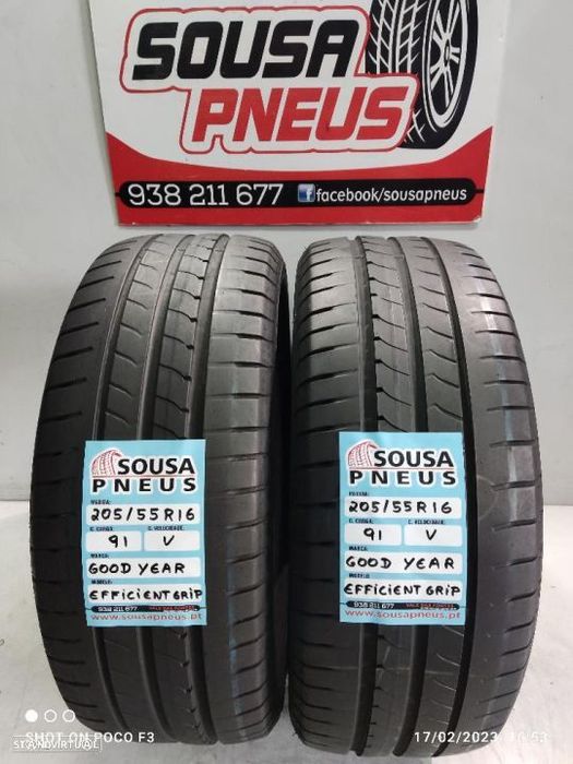 2 pneus semi novos 205-55r16 good year - oferta dos portes 85 euros