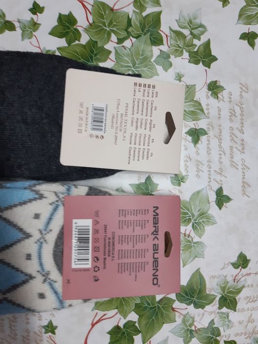 6 pares de meias novas em lã tamanho 35-40