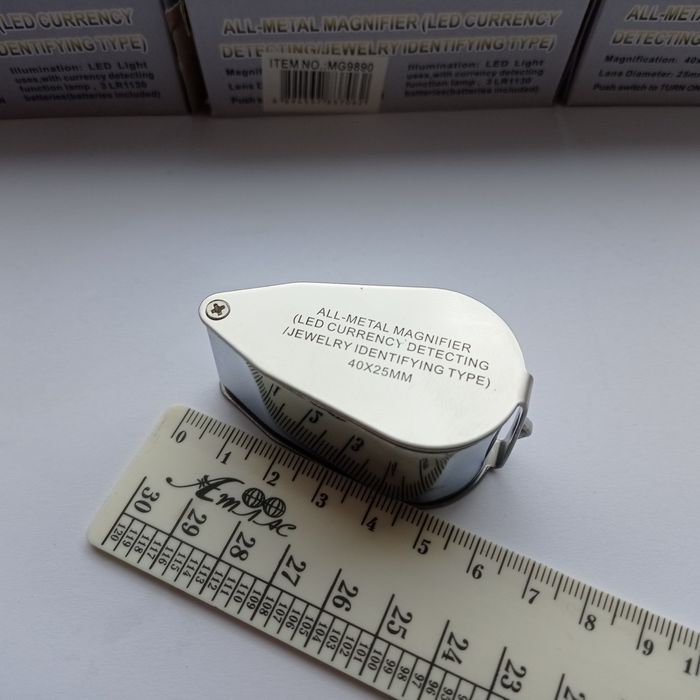 Лупа  Модель MG-9890 40x з LED та UV-підсвічуванням