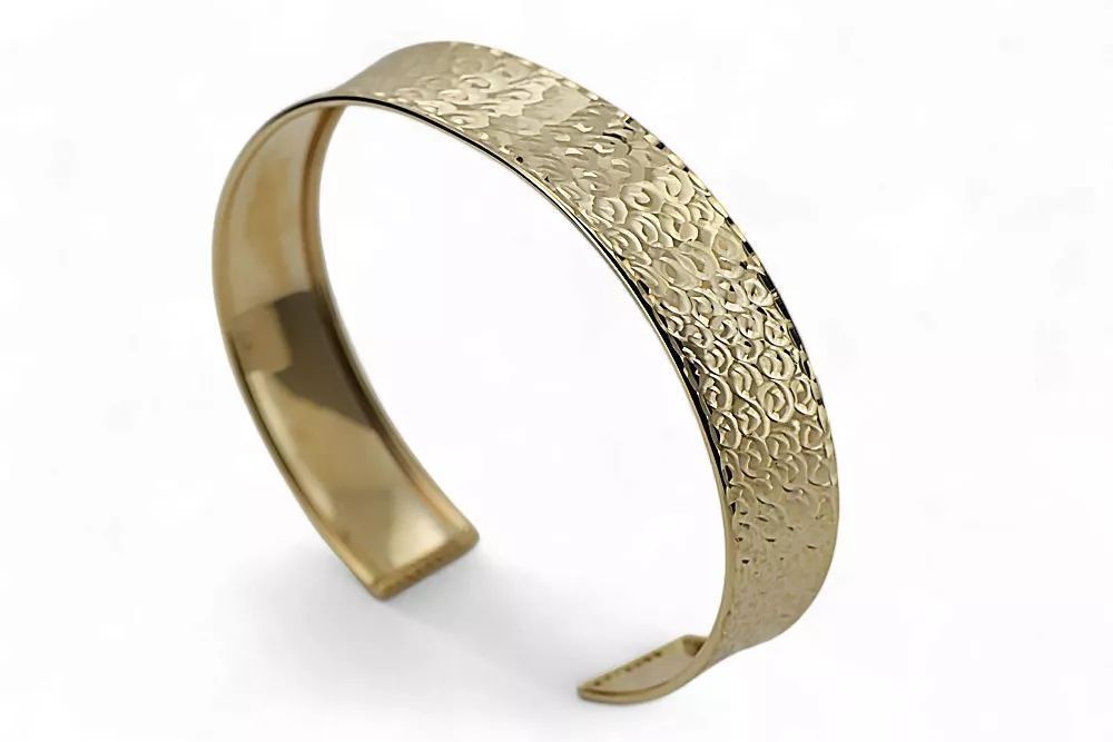 Złota bransoletka sztywna 14k 585 żółte złoto cbt004y Białystok