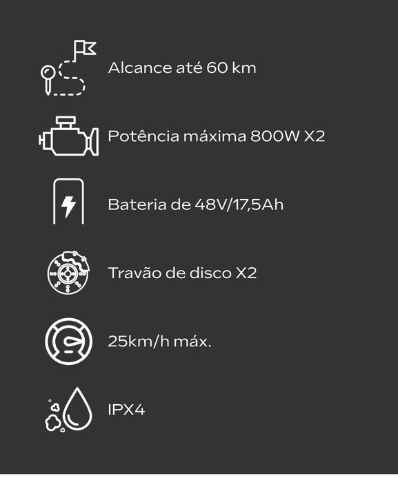 Trotinete E-CROSS MAX 2X2