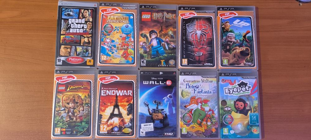 Jogos PSP Originais GTA, God of War, Crash, LEGO, Spider-Man e mais