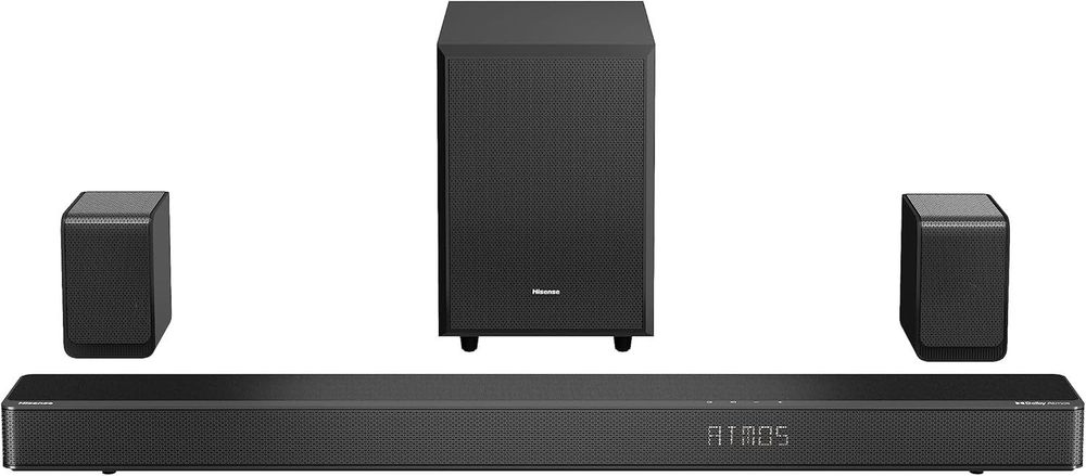 Barra de Som Hisense AX5125H 5.1.2 (500W) Dolby Atmos + Suportes Sanus | Como Nova