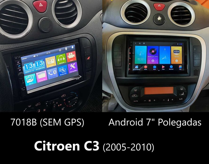 (NOVO) Rádio 2DIN • CITROEN C2 C3 • Android GPS [4+64GB]