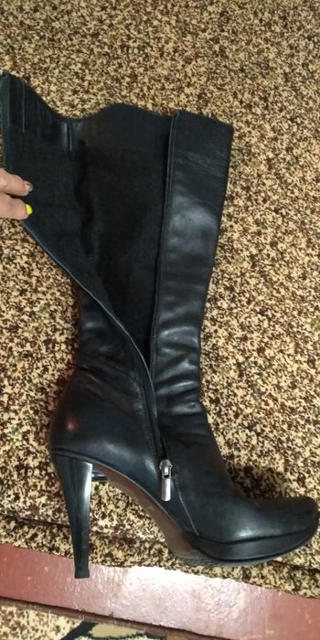Сапоги женские кожаные