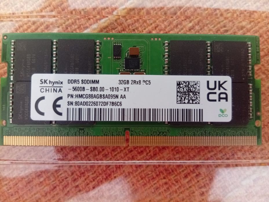 1x32gb DDR 5 para portatil