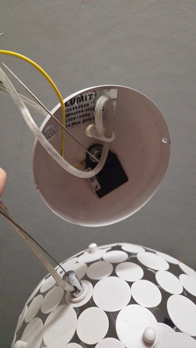 Candeeiro tecto metal branco