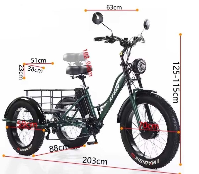 Bicicleta Triciclo Elétrico 750w