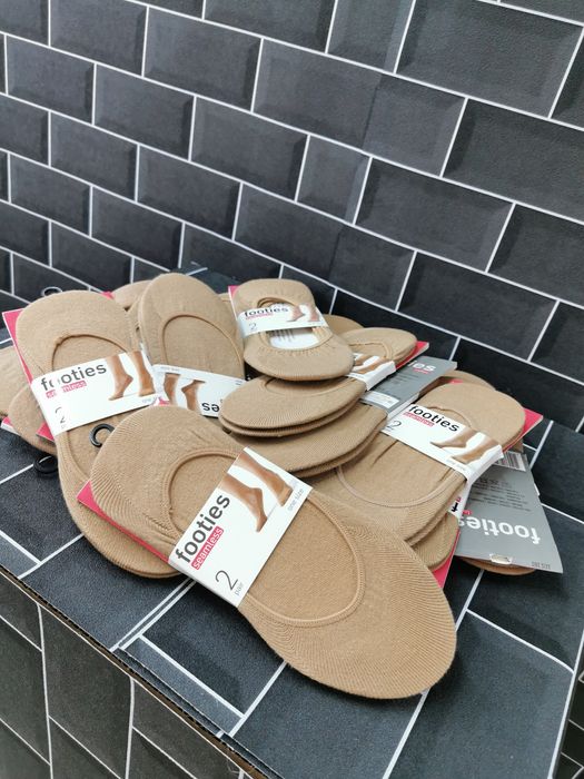 Beżowe stopki balerinki 5 x2pary