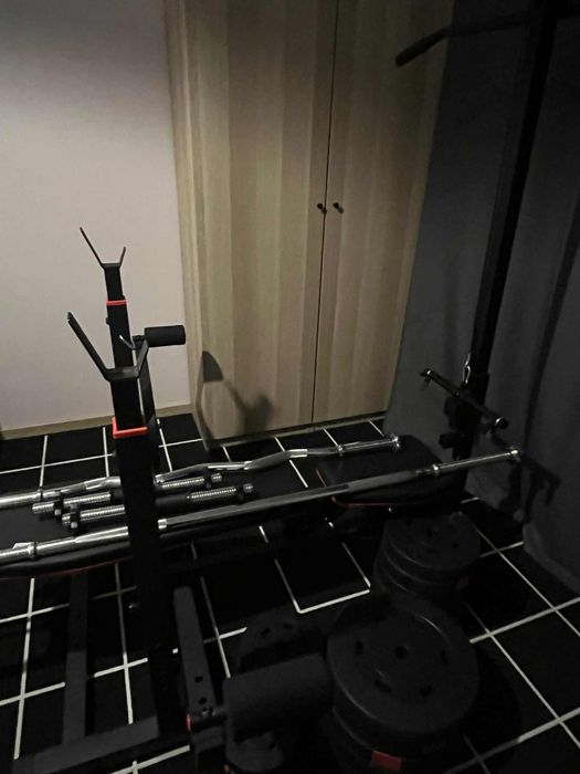 silownia domowa z wyciagiem + modlitewnik 105 kg obciazenia