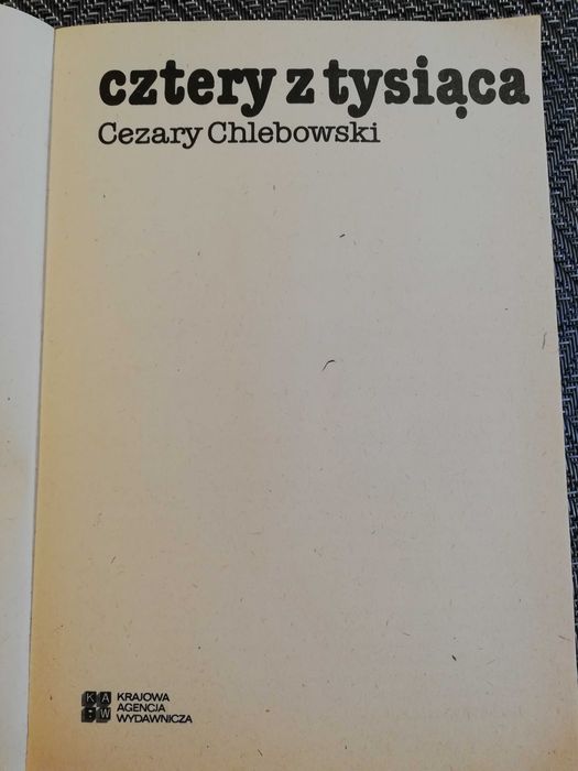 Cztery z tysiąca - Cezary Chlebowski