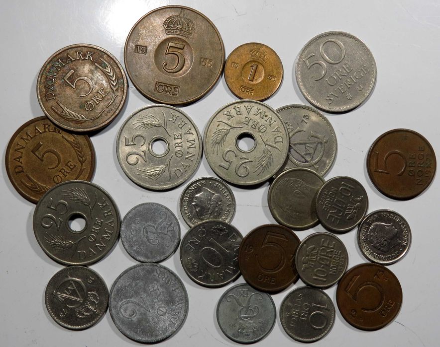 LOTE 23 Moedas Suécia e Dinamarca - Excelente . SÓ 5,00€