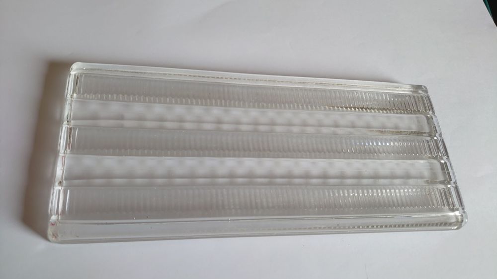 Taca szklana serwisowa Vintage PRL DDR 31.5x13.5cm