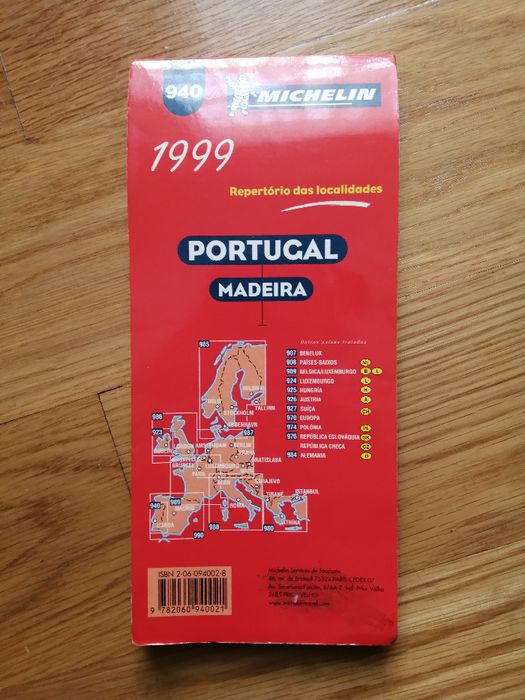 Mapa de estradas e Turístico (MICHELIN) de Portugal e Madeira - 1999
