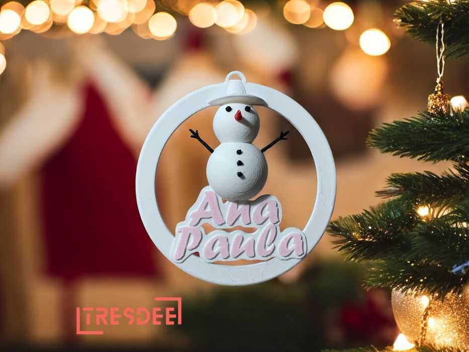 Decoração de Natal Personalizada para Árvore – Nome à tua escolha