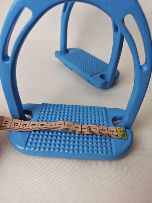 Strzemiona nowe, stopka 12 cm niebieskie
