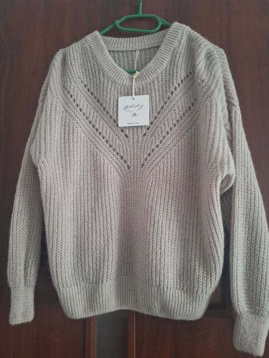 Sweterek beżowy długi rękaw roz. XL