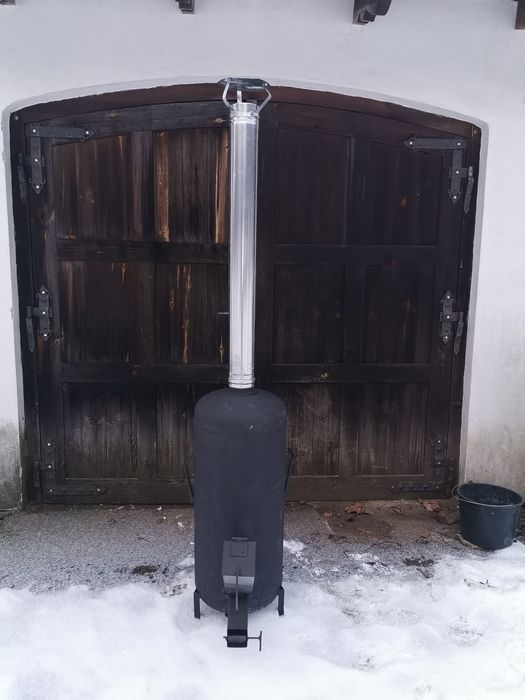 Piec sauna jacuzzi rakietowy z wężownicą