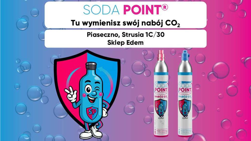 SODA POINT Piaseczno, Strusia 1C/30 Wymiana nabojów CO2