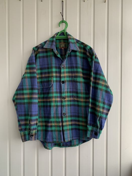 Вінтажна фланелева сорочка в клітинку