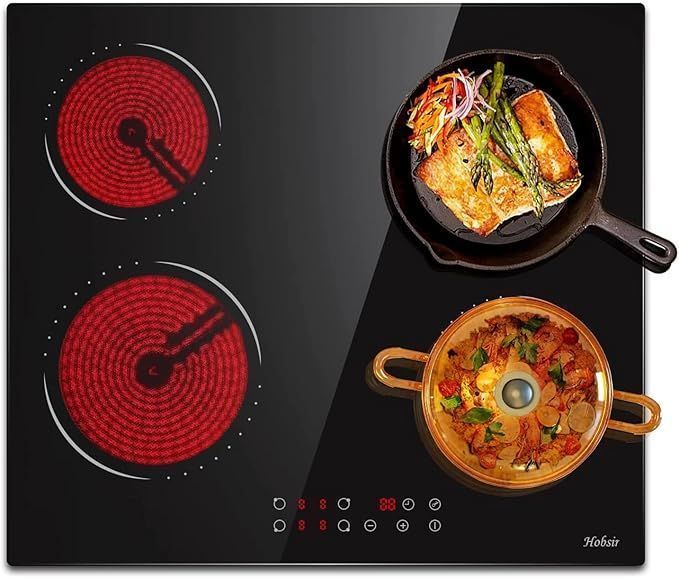 Hobsir Płyta Ceramiczna do Zabudowy 60cm 6000W 9 Poziomów Mocy