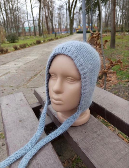 Чепчик боннет капор сірий