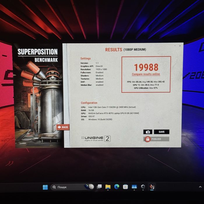 Топ! Ігровий ноутбук Alienware Rtx 3070, i7 10870, 300Hz, 16Gb, 1000Gb M2