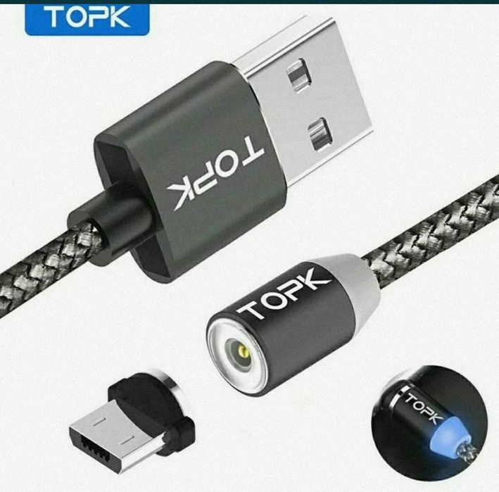 Магнитный кабель фирмы TOPK 1м, 2м