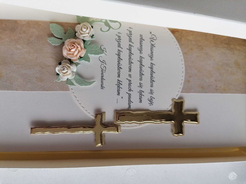 Kartka w pudełku świecenia kapłańskie, urodziny, ślub