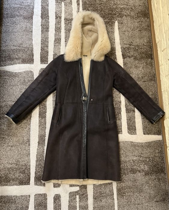 Зимове натуральне жіноче пальто. Розмір М