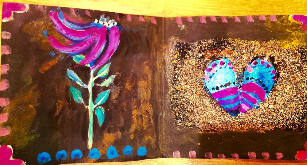 Cartão pintado a mão , uso para momentos especiais ou festivos.