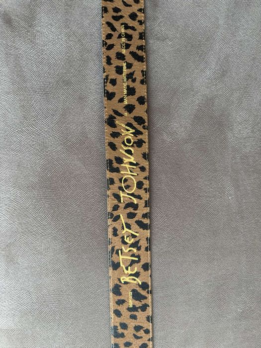Ремінь Betsey Johnson sz m Snake print wide brown belt vintage retro